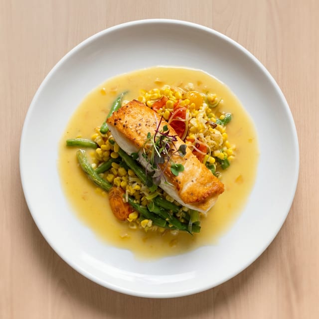 Halibut & Succotash.